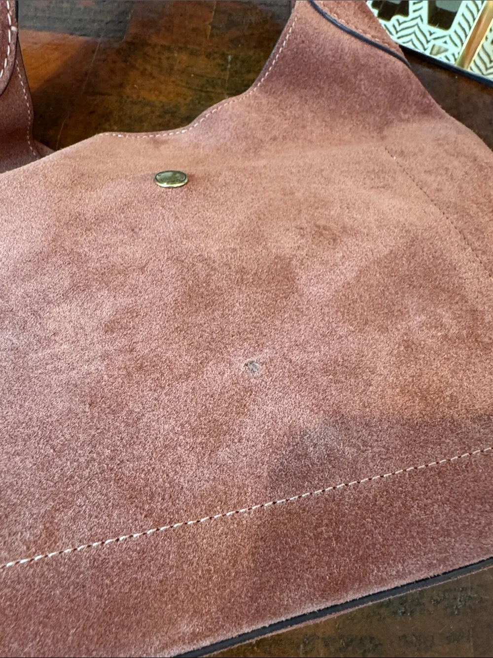 Coach Suede Shoulder Bag in Rust